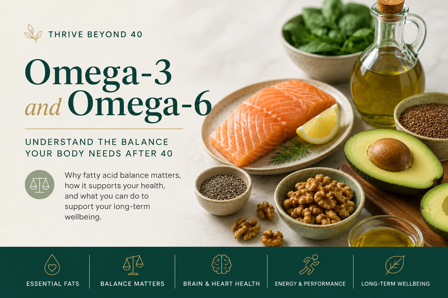 Omega-3 After 40: Benefits, Sources & What to Know