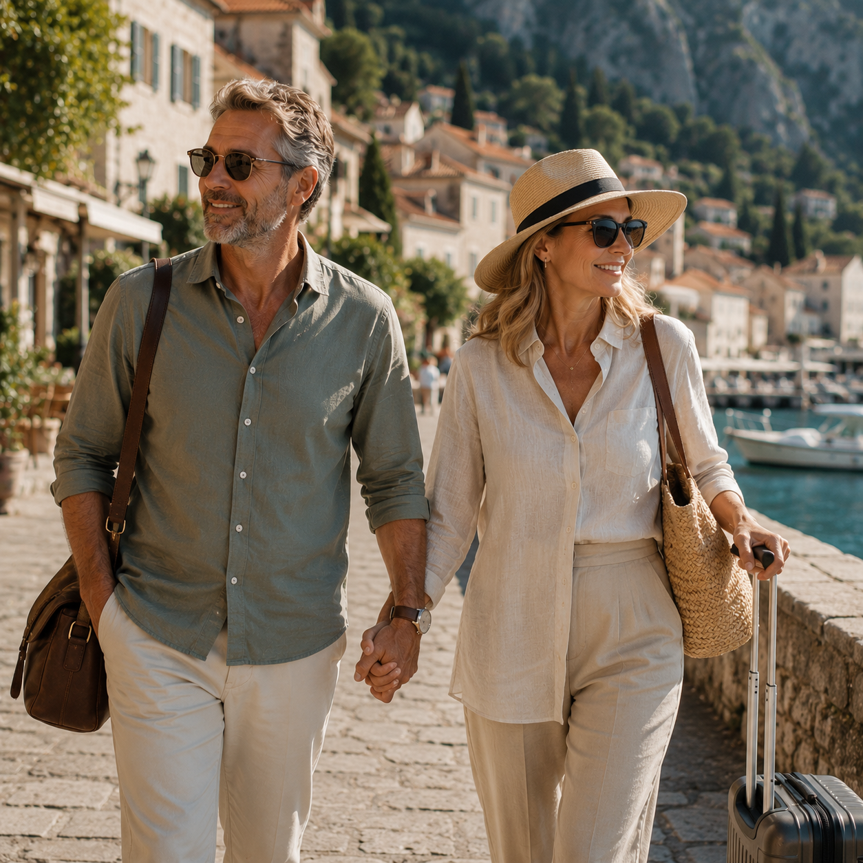 Active couple travelling in later life